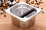 Load image into Gallery viewer, Coffee Knock Box Stainless Steel, Apexstone Espresso Knock Box Stainless Steel, Knock Box for Espresso Coffee Grounds, Knock Box Small
