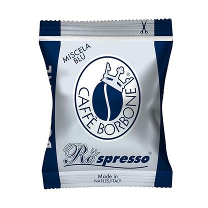 Caffè Borbone Nespresso Compatible Espresso Pods, Medium Roast Arabica and Robusta Blend, Intense Aroma and Full-Bodied Flavor, Blue Blend, 100 Pods