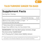 Load image into Gallery viewer, FreshDrinkUS, Premium 55 Tulsi Turmeric Ginger Tea Bags, 100% Natural &amp; Pure from Tulsi Holy Basil Leaves, Turmeric and Ginger. Made with Natural Material Tea Bags. No Sugar, No Caffeine, Vegan.