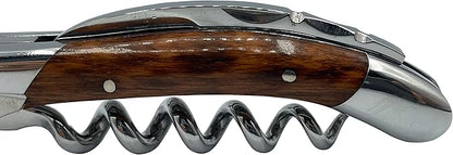 Laguiole En Aubrac Sommelier Waiter's Corkscrew, Amourette Handle, Wine Opener With Foil Cutter & Bottle Opener, Polished Bolster