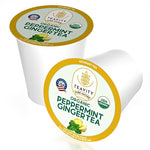 Load image into Gallery viewer, Organic Ginger Tea Pods for Keurig with Organic Peppermint Tea - Decaf Tea for K Cup Brewing Peppermint Ginger by Teavity (12 Tea Pods)