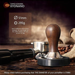 Load image into Gallery viewer, KYONANO Espresso Accessories - 51mm Coffee Tamper - Espresso Tamper 51mm - Espresso Press Tamper- Espresso Hand Tamper with Stainless Steel Base and Chacate Preto Wooden Handle