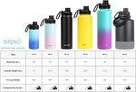 Load image into Gallery viewer, DRINCO Stainless Steel Water Bottle Spout Lid Vacuum Insulated Double Wall Water Bottle Wide Mouth (40oz 32oz 22oz 18oz 14oz) Leak Proof Keeps Cold or Hot (40 oz, 40oz Macaron)