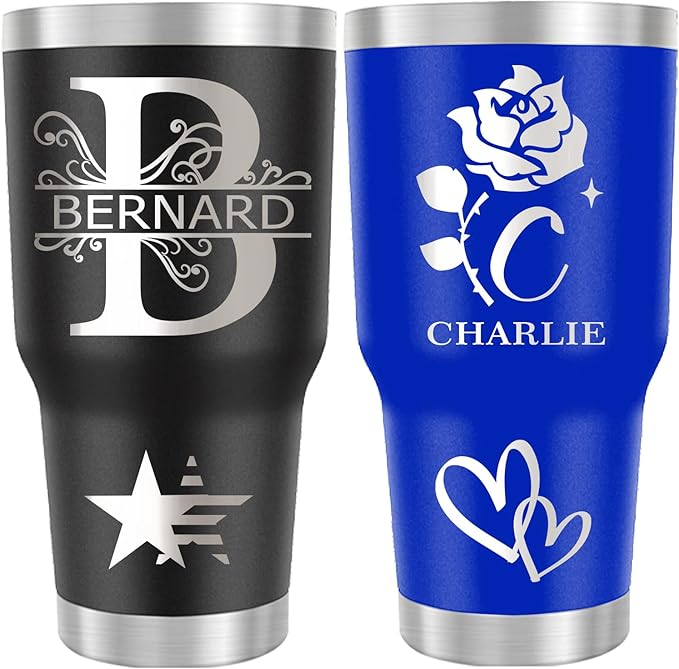 Personalized Tumbler with Name, Custom Travel Coffee Mug,Customized 30 oz Stainless Steel Tumbler, Christmas Birthday Gifts for Women Men