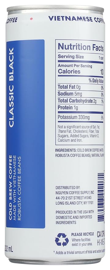 Nguyen Coffee Supply Classic Black Cold Brew Coffee, 7.5 FZ