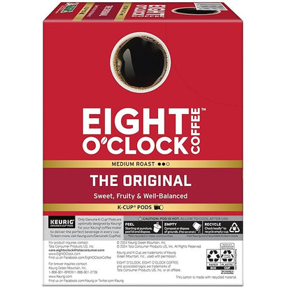 Eight O'Clock Coffee The Original Keurig Single-Serve K-Cup Pods, Medium Roast Coffee, 96 Count (4 Packs of 24)