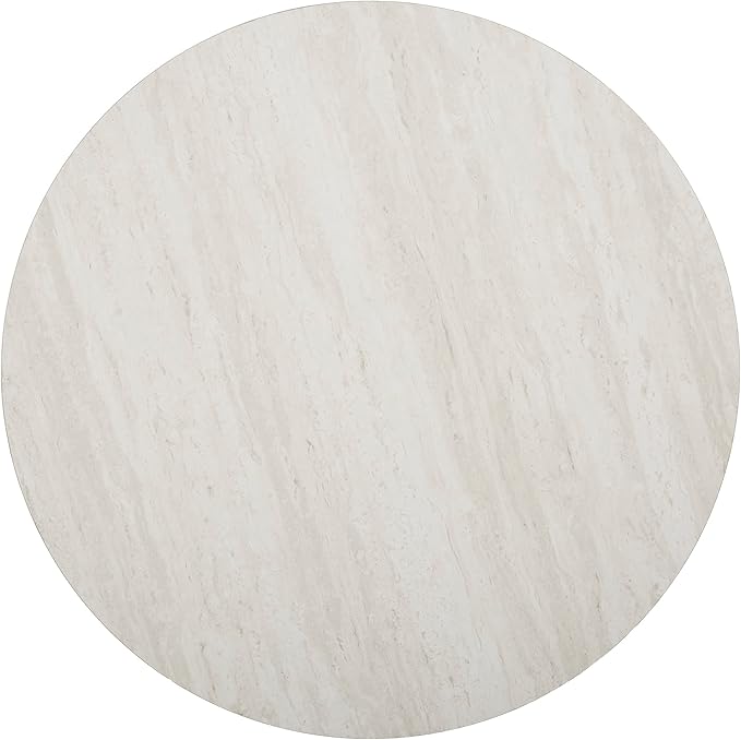 SEI Furniture Luna cocktail table, Silver, faux travertine