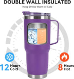 Load image into Gallery viewer, HASLE OUTFITTERS 30oz Tumbler With Handle, Insulated Travel Coffee Mug With Straw Leak-Proof Double Wall Stainless Steel Vacuum Tumblers Metal Cup with Straw for Hot and Cold Drink