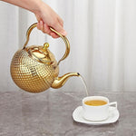 Load image into Gallery viewer, SANQIAHOME 1500ml teapot with Infuser stainless steel Water Boilers lifting handle Tea Maker Water Kettle for Induction/Gas gold