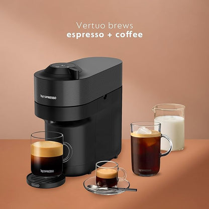 Nespresso Vertuo Pop+ Coffee and Espresso Machine by De'Longhi, Liquorice Black
