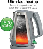 Load image into Gallery viewer, Hamilton Beach 1 Liter Electric Kettle, Water Boiler &amp; Heater, Fast 1500 Watts, BPA Free Interior, Cordless Serving, Auto-Shutoff and Boil-Dry Protection, Cord Wrap, Stainless Steel (41065)
