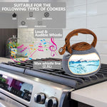 Load image into Gallery viewer, Tea Kettle, 3.2 Quart Whistling Tea Kettle Stovetop, Tea Pots for Stove Top Food Grade Stainless Steel with Wood Pattern Handle, Grey Teapot