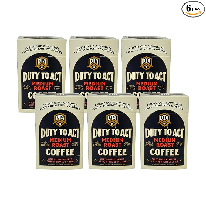 Duty to Act Medium Roast Coffee K-Cup,12, 5.4 Ounce Pods (Pack of 6)