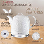 Load image into Gallery viewer, Ceramic Electric Kettle 1.0L(34oz), 1000W Fast Boiling, Automatic Shut-Off &amp;, BPA-Free, Cordless Water Boiler, Boil Dry Protection, Pot with LED Indicator for Home Office Kitchen