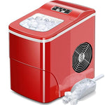 Load image into Gallery viewer, AGLUCKY Ice Makers Countertop with Self-Cleaning, 26lbs/24hrs, 9 Cubes Ready in 6 Mins, Portable Ice Machine with 2 Sizes Bullet Ice/Ice Scoop/Basket for Home/Kitchen/Office/Bar/Party, Red