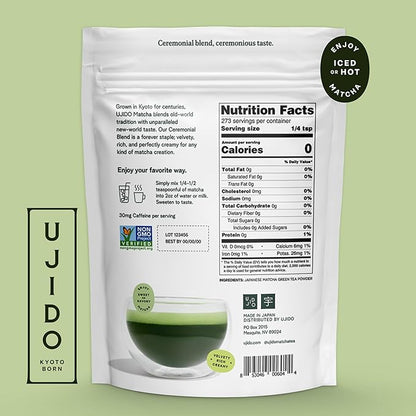 Ujido The Path of Zen Japanese Matcha Green Tea Powder Ceremonial Blend (12 oz)