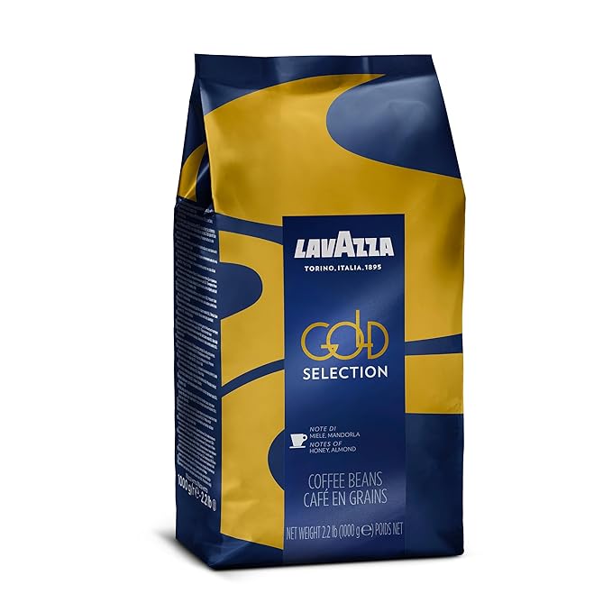 Lavazza Gold Selection Whole Bean Coffee Blend, Light Roast, 2.2 Pound Bag ,Premium Quality, Blended and roasted in Italy,Well balanced, Aromatic Blend with notes of honey and almond