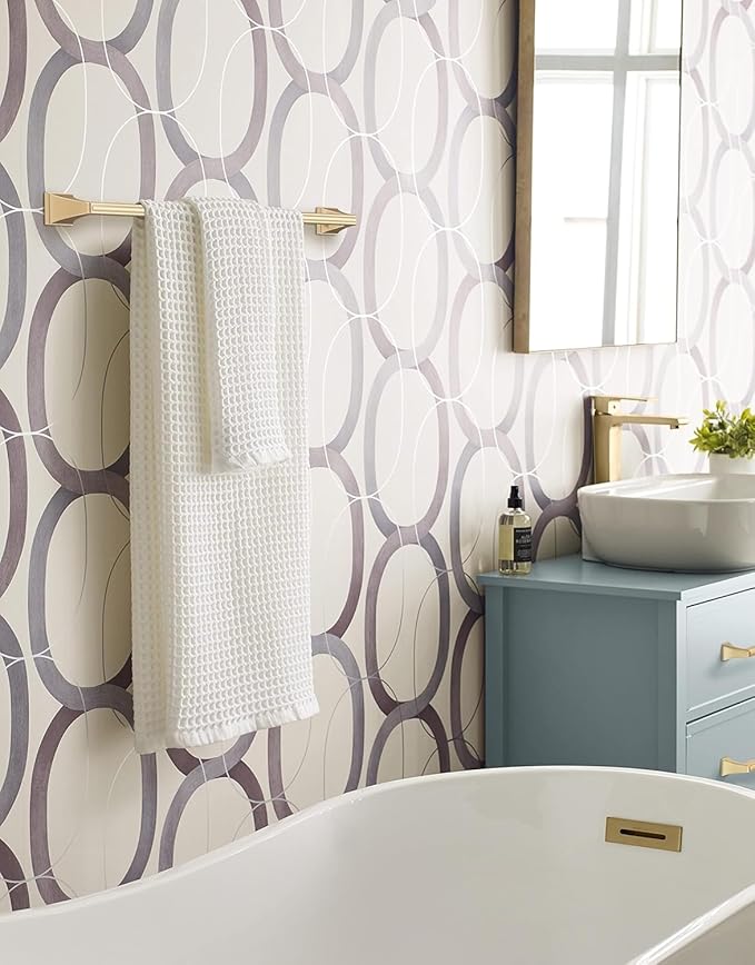 Amerock BH36024CZ | Champagne Bronze Towel Bar | 24 in (610 mm) Towel Rack | Mulholland | Bathroom Towel Holder | Bathroom Hardware | Bath Accessories