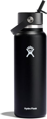 Load image into Gallery viewer, Hydro Flask Water Bottle - Insulated Stainless Steel - Wide Straw Lid, Non Spill, Leakproof in 40 Oz Black