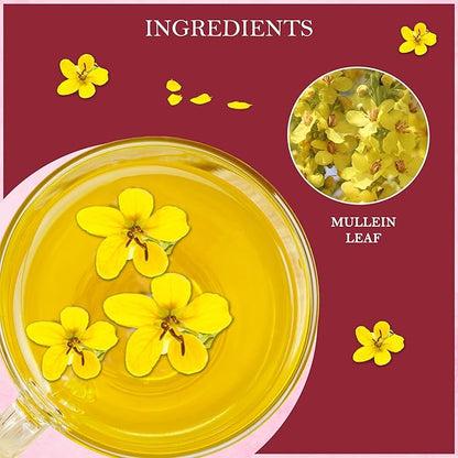 Tealeaf & Co. Mullein Leaf Tea Blended with Fresh Herbs - Pure Herbal Tea Bags with Mullein Leaf Extract - Flavored Herbal Blend - Low Caffeine - Gluten Free - 50 Teabags