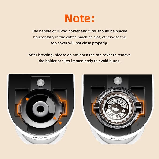 Mini Single Serve Coffee Maker for K Cup and Ground Coffee, Fast Brew One Cup Coffee Machine with Descaling Reminder and Water Window, 6 to 12 oz. Brew Sizes, White