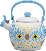 Load image into Gallery viewer, Whistling Tea Kettle for Stove Top Enamel on Steel Teakettle, Supreme Housewares Owl Design Teapot Water Kettle Cute Kitchen Accessories Teteras (2.1 Quart, Owl)