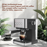 Load image into Gallery viewer, 1.5L 1050W Semi Automatic Compact Coffee Machine with Milk Frothing System,20Bar High Pressure,Semi Automatic Vintage Espresso Machine,for Espresso Latte Cappuccino