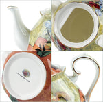 Load image into Gallery viewer, Teapot 30 oz Van Gogh Paintings Bone China Loose Tea Pot Floral Design Vintage Ceramic Coffee Water Pot European Style Porcelain (Flower Vase)