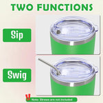 Load image into Gallery viewer, 20oz Tumbler Stainless Steel Tumbler Cup with Lid Vacuum Insulated Double Wall Travel Mug, Durable Powder Coated Travel Coffee Tumbler Mug for Hot &amp; Cold Drinks, Green,1 Pack