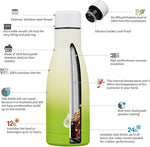 Load image into Gallery viewer, BJPKPK Insulated Water Bottle 12oz Small Stainless Steel Water Bottles Reusable Metal Thermal Keep Cold and Hot,Elegant Green