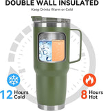 Load image into Gallery viewer, HASLE OUTFITTERS 30oz Tumbler With Handle, Insulated Travel Coffee Mug With Straw Leak-Proof Double Wall Stainless Steel Vacuum Tumblers Metal Cup with Straw for Hot and Cold Drink