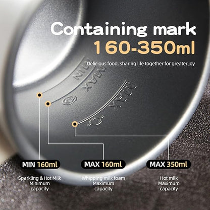 Milk frothing machine，Automatic milk frother，Electric for Hot & Cold Froth, Froth Or Heat Milk，Multifunctional milk frother，Automatic off & Easy Cleaning, Silent Operation (White)