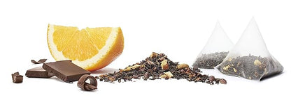 Paromi Chocolate Orange Organic Black Tea, Signature Jar, 15 Count