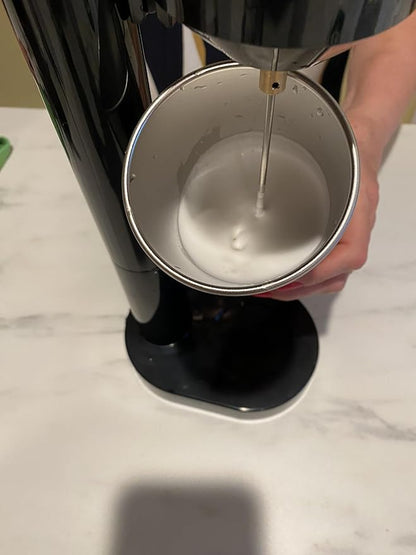 New DiFora ENA Drink Mixer, Milkfrother, Milkshake Maker, 100W., 120V., Two Speeds, Large Stainless Steel Cup, Black