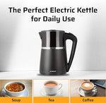Load image into Gallery viewer, Epsilon Electric Kettle 1100W - 1.7L, Electric Tea Kettle with Boil Dry Protection and Auto Shut-Off, Fast Boil Electric Tea Kettle, Double Wall Stainless Steel, Removable Top and BPA Free