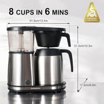 Load image into Gallery viewer, Bonavita 8 Cup Drip Coffee Maker Machine, One-Touch Pour Over, Auto Pause Brewing with Stainless Steel Double Wall Thermal Carafe, SCA Certified, Dishwasher Safe, BV1901TS