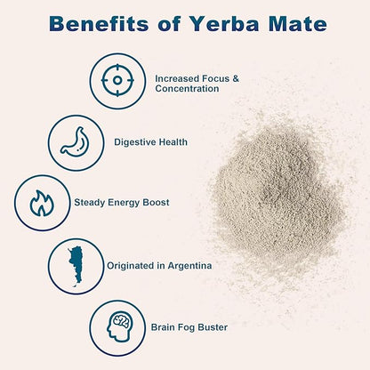 Yerba Mate Peach Mango Tea - Super Calm Yerba Mate - Low Sugar Content, Clean Energy with No Crash - Stay Refreshed and Focused Throughout the Day - Ideal for Health Enthusiasts - 30 Servings