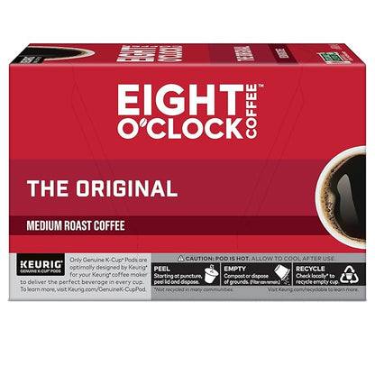 Eight O'Clock Coffee The Original, Keurig Single Serve K-Cup Pods, Medium Roast, 72 Count (6 Packs of 12)