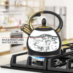 Load image into Gallery viewer, 3Quart Whistling Tea Kettle Classic Teapot Stainless Steel Teakettle with Cool Grip for Stovetop