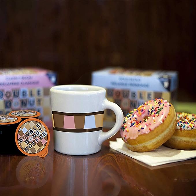 Double Donut Coffee Flavored Coffee Pods, Vanilla Bean Single Serve Coffee For Keurig K Cups Machines, Medium Roast Vanilla in Recyclable Pods, Hot or Iced, 96 Count Value Pack