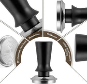 24pcs Espresso Tamper Set, Barista Tools Kit for Coffee Machine, Spring-Loaded 304 Stainless Steel Base 30lbs Coffee Calibrated Tamper Tools for Enjoying cafes Home Office hotels(58mm)