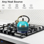 3Quart Whistling Tea Kettle Classic Teapot Stainless Steel Teakettle with Cool Grip for Stovetop