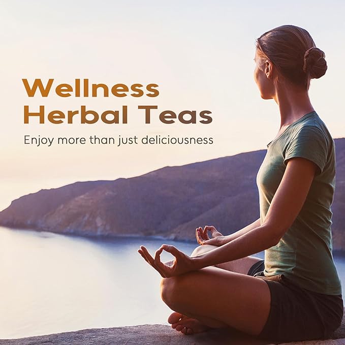 FullChea - Turmeric Ginger Cinnamon Tea Bags, 120 Teabags, 2g/bag - Premium Turmeric, Ginger, Cinnamon - Non-GMO - Caffeine-free - Aid Digestion & Boost Immunity