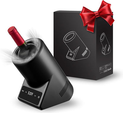 Wine Chiller Electric,Single Bottle Cooler for 750ml Wine or Some Champagne,Portable Cellars Keep Cold Up to 24h,Iceless Chiller at Poolside Party,Gift for Lover