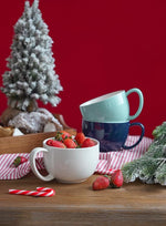 Load image into Gallery viewer, Sweese Porcelain 22oz Large Coffee Mugs Set of 4, Large Soup Mug with Handles Perfect for Coffee, Tea, Hot Chocolate, Microwave Safe, White