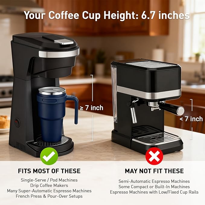 ALOUFEA 20 oz Insulated Coffee Mug Tumbler with Handle, Stainless Steel Travel Mug Tumbler with Lid and Straw,Double Wall Vacuum Leak Proof Ice Coffee Thermal Cup, Navy