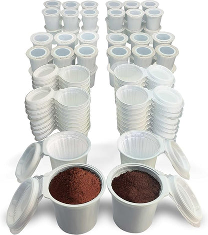 iFillCup Refillable K Cups - Hold 50% More Coffee for Richer Larger Brew, Universal K Cup Brewer Compatibility, Gold Medal Champion Sponsor, Reusable up to 5 Times | 84 Pack White