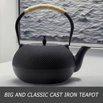Load image into Gallery viewer, Big Cast Iron Teapot, Japanese Tetsubin Tea Kettle for Stovetop Safe, Cast Iron Tea Pot with Stainless Steel Infuser for Loose Tea and Enameled Interior(1800ml/60.9oz)