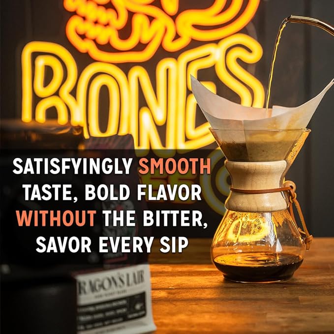 Bones Coffee Company Favorite Flavors Sample Pack Box Set with Specialty Coffee Mug, 5 Assorted Single-Origin Low Acid Medium Roast Arabica Beans Flavored Coffee Gifts, 4 oz Pack of 5 Ground