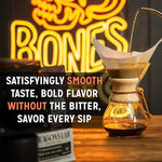Load image into Gallery viewer, Bones Coffee Company Megalodonut, Boston Cream Donut Flavored Coffee, Medium Roast Low Acid Arabica Beans Compatible with Auto drip and French Press Coffee Maker, 12 Oz Ground